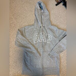 GAP Heather Gray Zip-Up Hoodie
